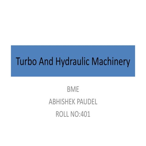 Turbo machinery