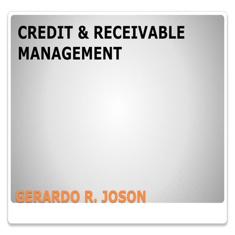 Credit  Receivable Management1