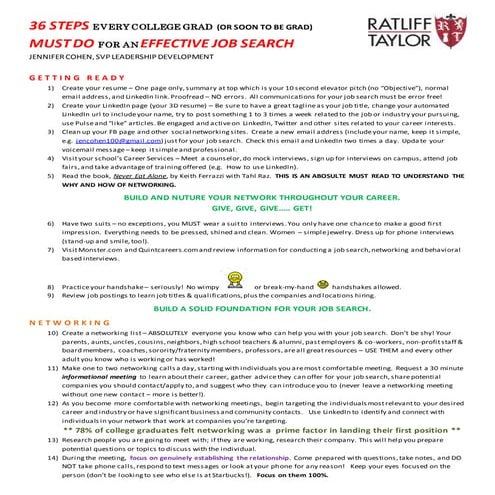 WHAT COLLEGE GRADS ABSOLUTELY MUST DO