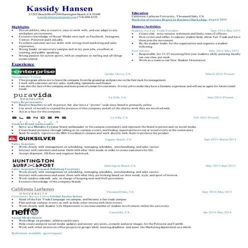 current resume | DOCX
