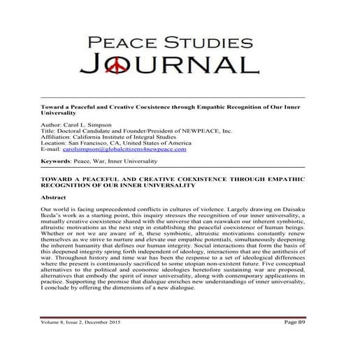 PSJCSimpsonTowardPeacefulCreativeCoexistenceInnerUniversality