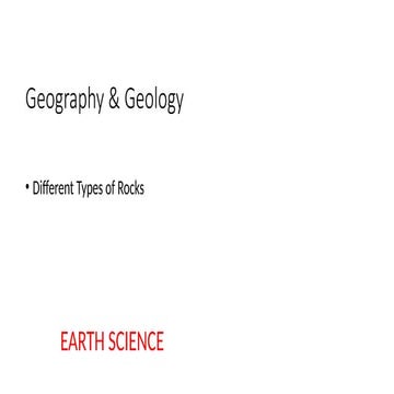 Grade 10: Geography. Classification of Rocks. | PPTX