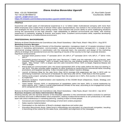 2016 CV Diana Benavides English 