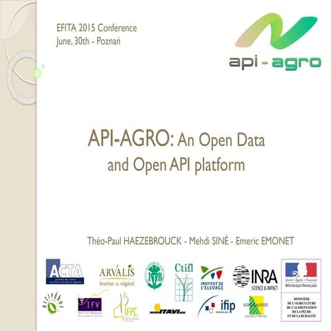 EFITA 2015 - API-AGRO | PDF