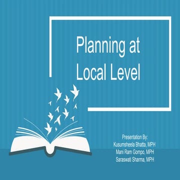 Local Level Planning for Health in Nepal