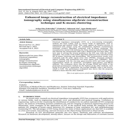 Reconstruction of electrical impedance tomography images based on the ...