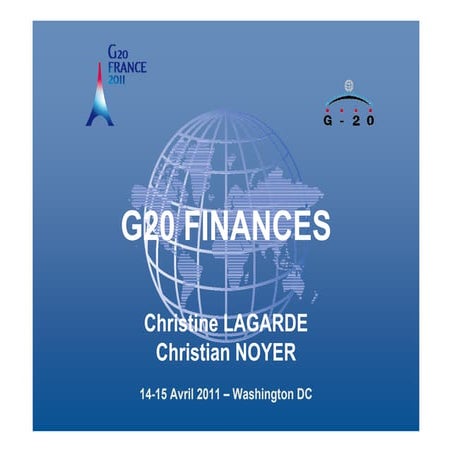 Dossier de presse G20 - 14 et 15 avril 2011