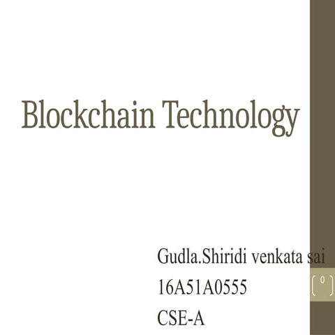 Blockchain  - Technology .. all you need