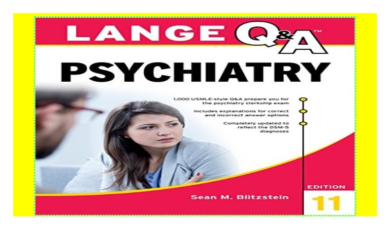 lange q&a psychiatry 11th edition pdf free download