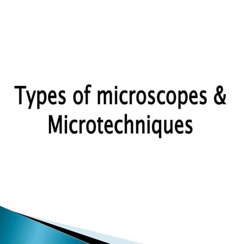 123 Types of microscopes & Microtechniques