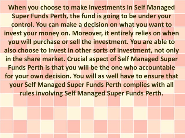 Advantages From Self Managed Super ...