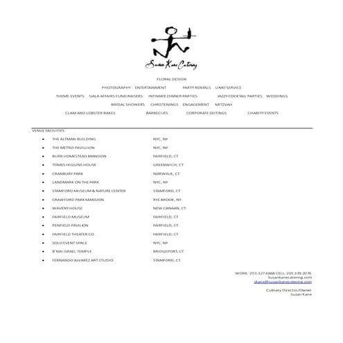 PRIVATE CATERING PACKAGE 2014