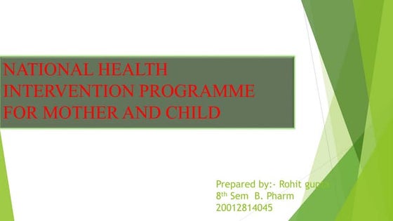 Maternal and child health programme | PPTX | Pregnancy | Reproductive ...