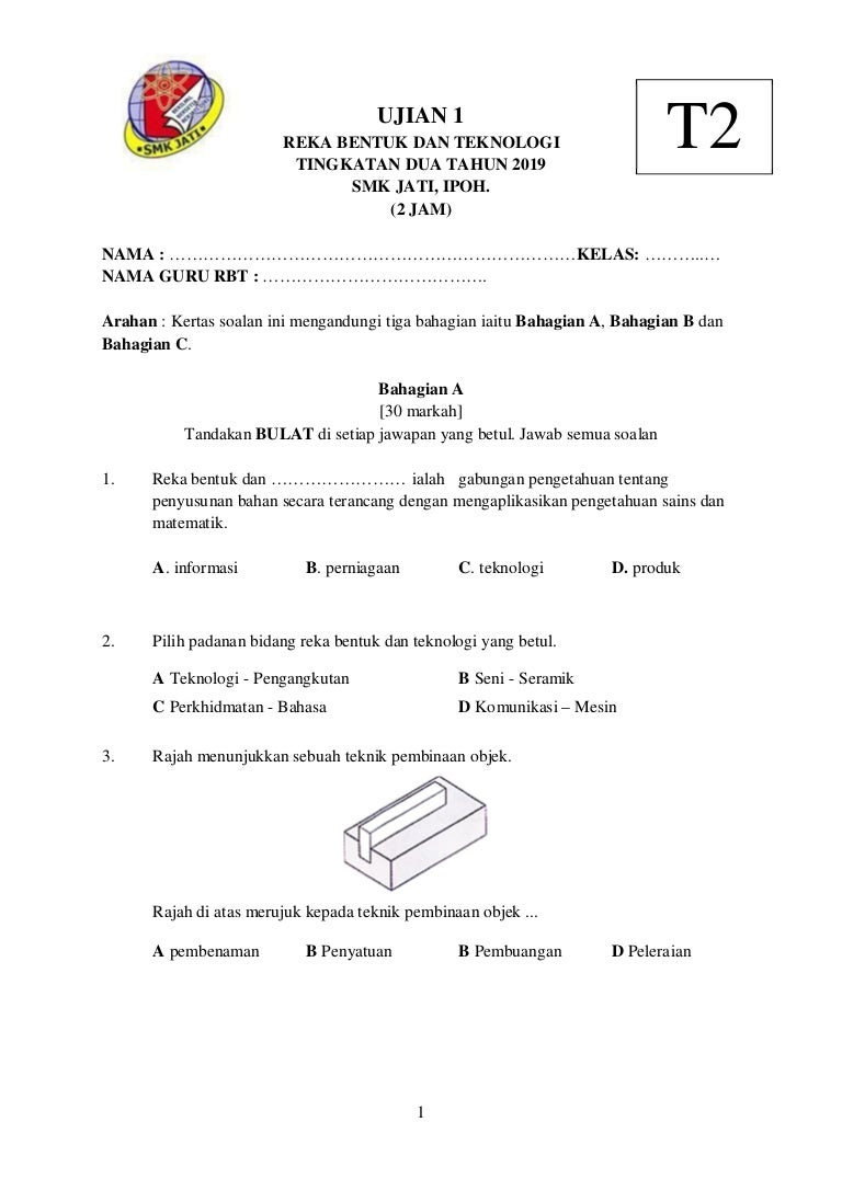 408997949 Ujian 1 Rbt Tingkatan 2 Kssm Pdf
