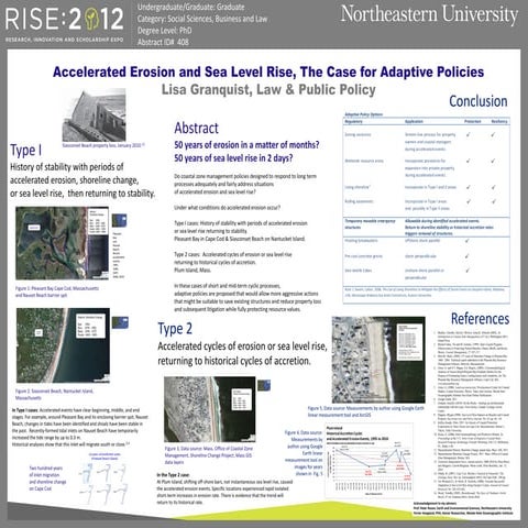 Accelerated Erosion and Sea Level Rise, The Case for Adaptive Policies