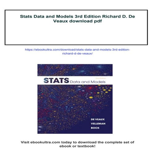 Stats Data and Models 3rd Edition Richard D. De Veaux