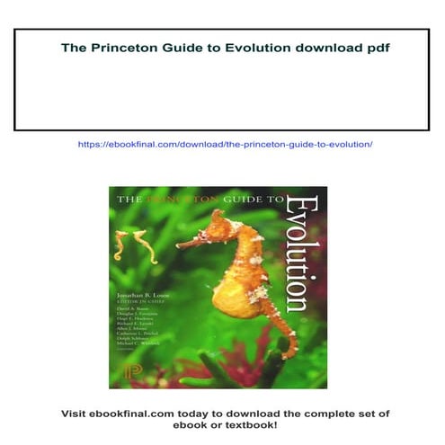 Download full ebook of The Princeton Guide to Evolution instant download pdf