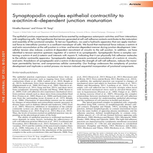 Tang Paper's Acknowledgement