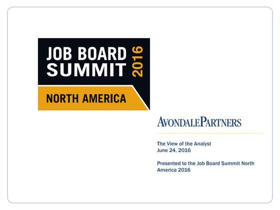 Job Board Summit presentation