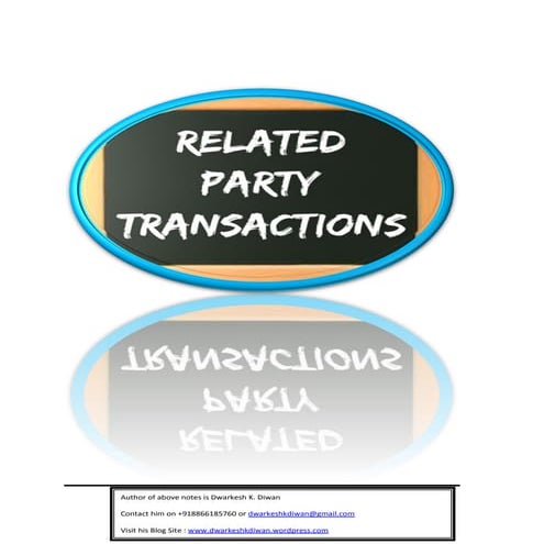 Section 188, 184 & 189 Related Party Transacions & Rules