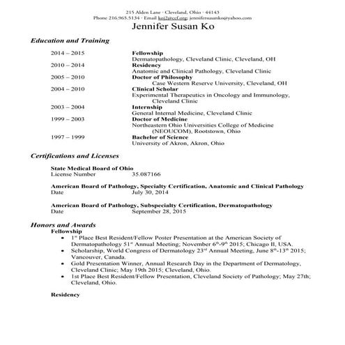 CV Jennifer Ko 10.2015