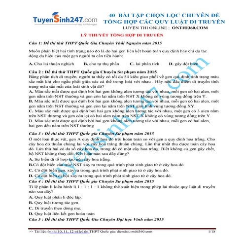 40 bai tap_chon_loc_chuyen_de_tong_hop_cac_quy_luat_di_truyen_co_loi_giai_chi...