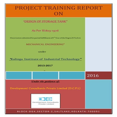 Tank Design_training report_mo
