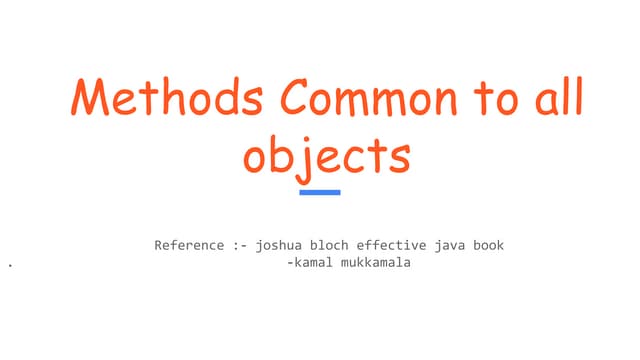 Joshua bloch effect java   chapter 3
