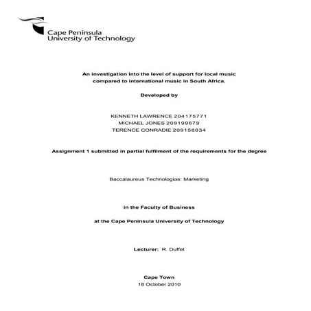 Music Industry Thesis Oct 2010