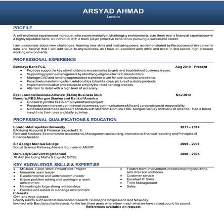 Arsayd Ahmad CV