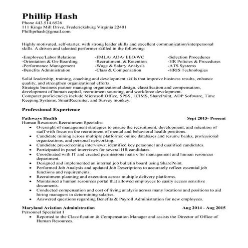 Phillip Russell Hash - Resume