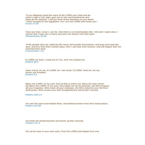 40 healing scriptures