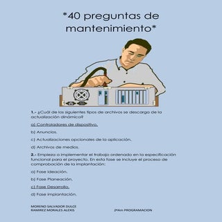 40 preguntas de mantenimiento