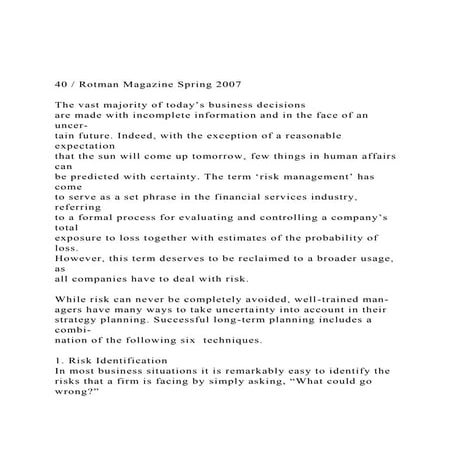 40  Rotman Magazine Spring 2007The vast majority of today.docx