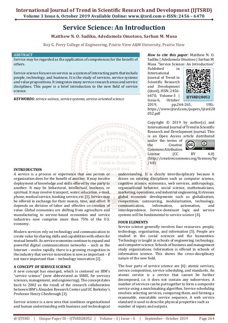 Service Science An Introduction
