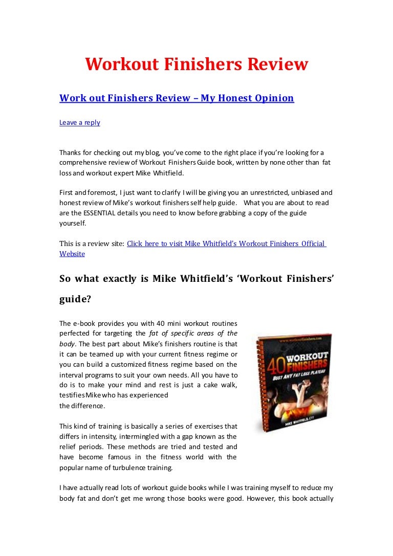 40 Workout Finishers Pdf