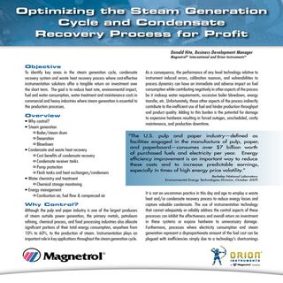 Optimizing the Steam Generation Cyc...