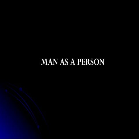 Man as a Person
