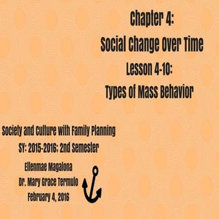 TYPES OF MASS BEHAVIOR