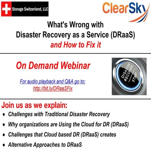 Webinar: What's Wrong with DRaaS and How to Fix it