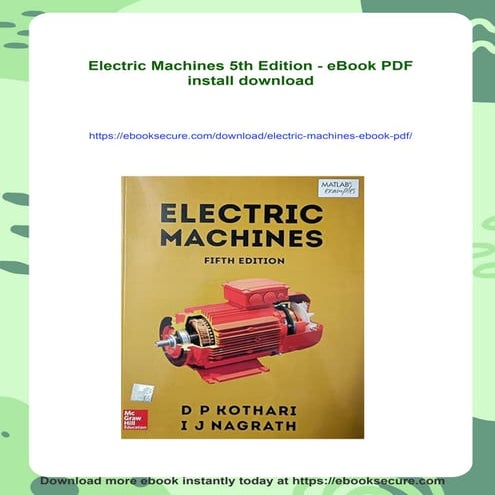 Electric Machines 5th Edition - eBook PDF