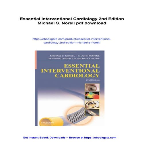 Essential Interventional Cardiology 2nd Edition Michael S. Norell | PDF