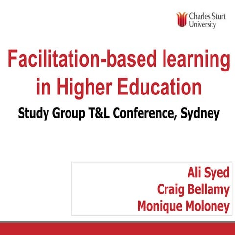 Facilitation based training in the Higher Ed sector