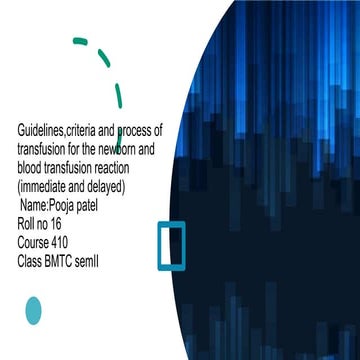 blood transfusion in newborn