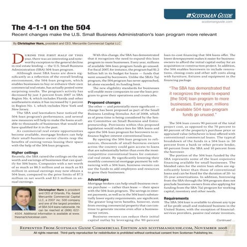SBA 504 Presentation | PDF