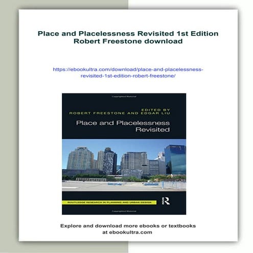 Place and Placelessness Revisited 1st Edition Robert Freestone | PDF