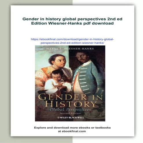 Women And Gender In Early Modern Europe 3rd Edition Merry E ...