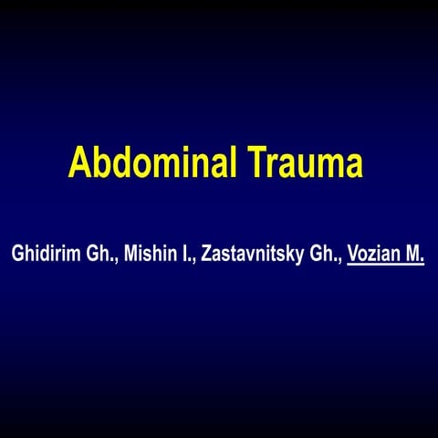 PENETRATING ABDOMINAL TRAUMA | PPTX