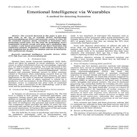 Emotional Intelligence via Wearables