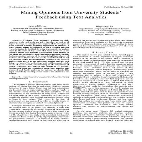 Mining Opinions from University Students’ Feedback using Text Analytics ...